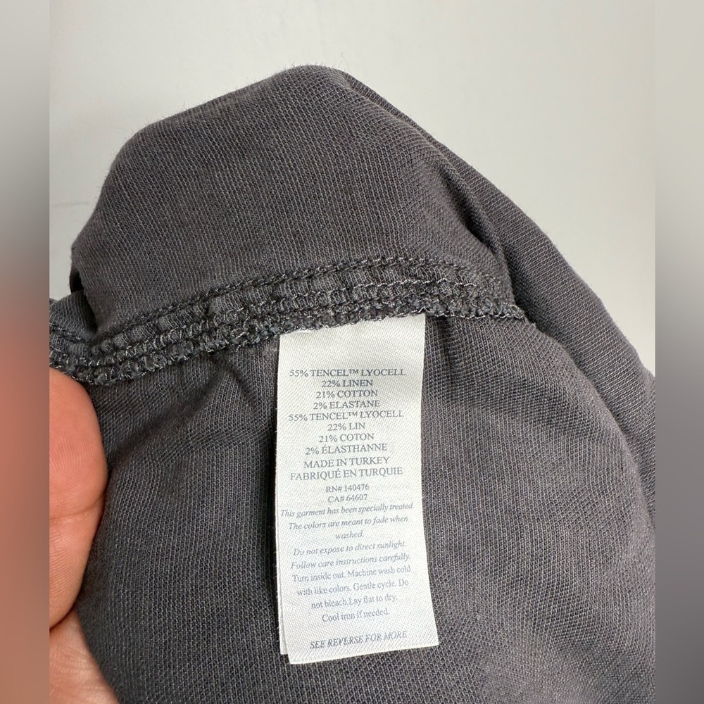 Faherty Arlie Shorts Linen Blend Lightweight Faded Black Size Large - Picture 5 of 5